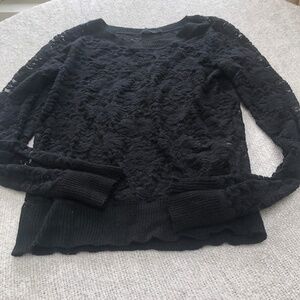 Garage M lace like like top, long sleeves, new or like new